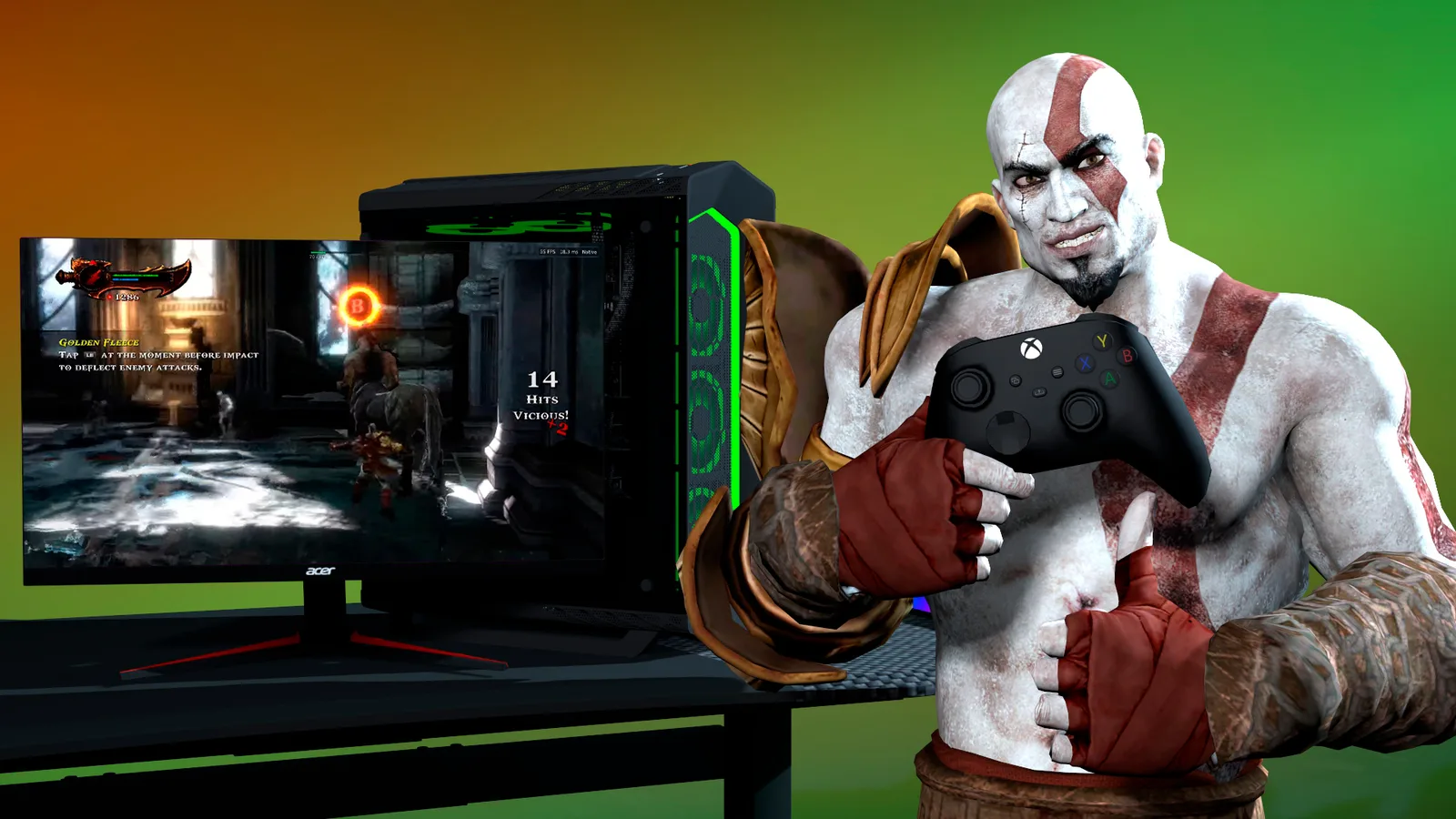 Modder cria suporte para controle de Xbox em port de God of War 3 para PC