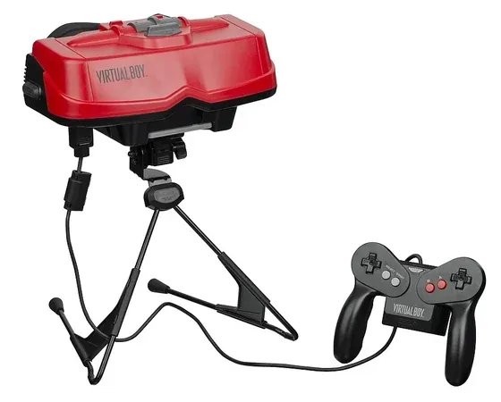 Virtual Boy original com base e controle