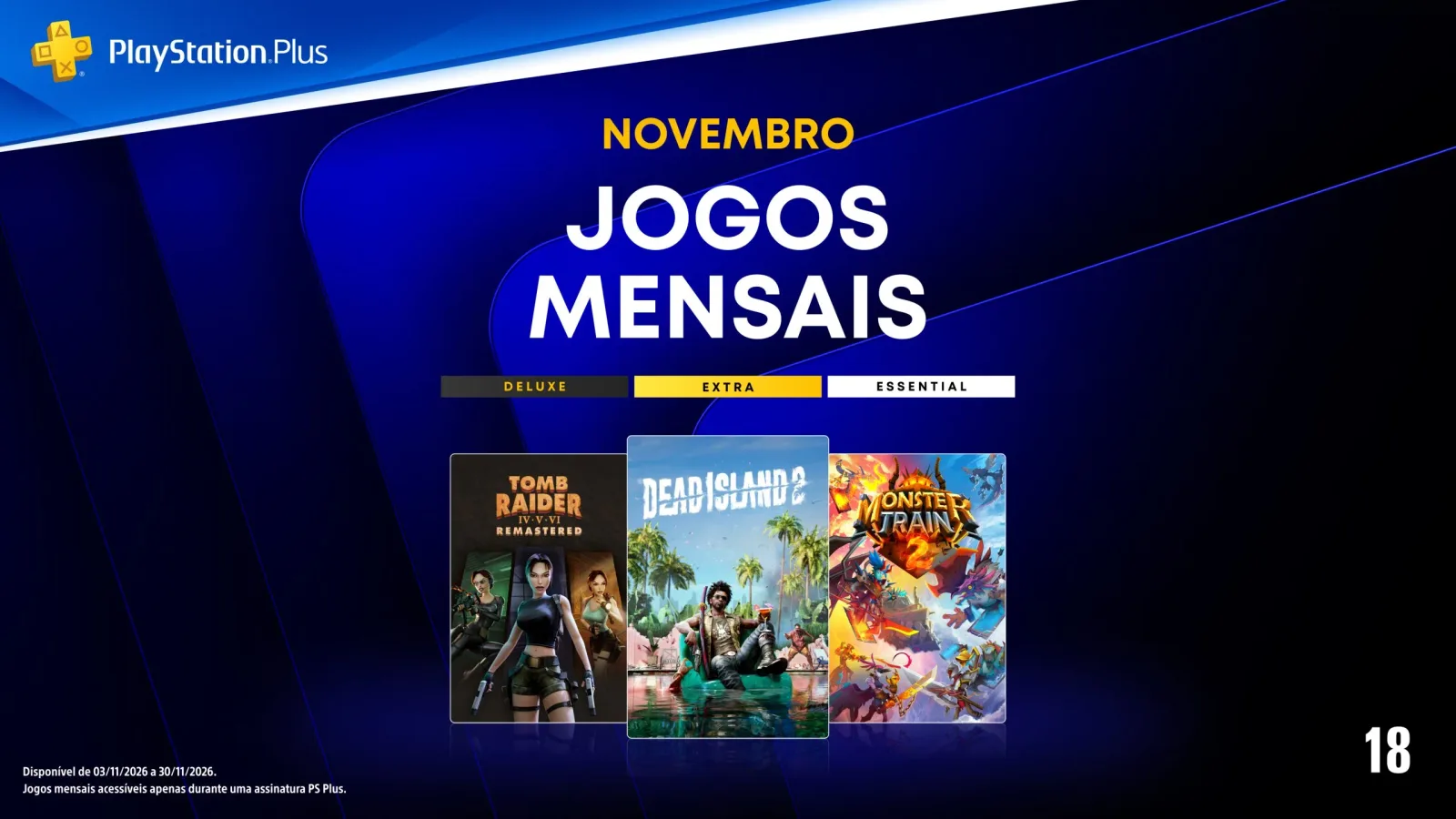 PS Plus de novembro traz Dead Island 2 e Tomb Raider